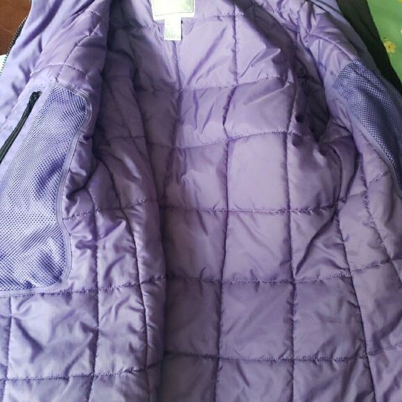 VINTAGE Slalom Full Zip Jacket Purple Coat Snow Skiing Women's Size L - Picture 7 of 12